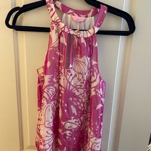 Lily Pulitzer Pink Gold White Tank